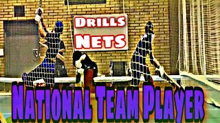 Batting With National Team Player | Drills |  Nets | Homi Khan