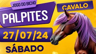 PALPITE DO DIA 27/07/2024 - JOGO DO BICHO 🍀 TODAS AS LOTERIAS 🍀