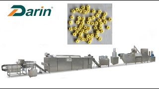 How It's Made 150kg/hr Corn Snack/Puffing Food Making Machine/Twin Screw Extruded Snacks Machinery