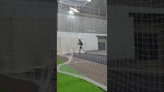 Indoor nets practicing Pull shots