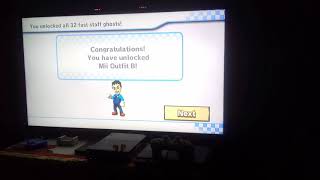 Mario Kart wii Mii outfit B desbloqueado