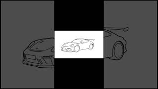 Drawing A Porsche 911 GT3 RS (2024) /  drawing porsche step by step