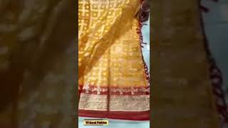 printed saree review 🍁 online saree 🍁 #shorts #viral