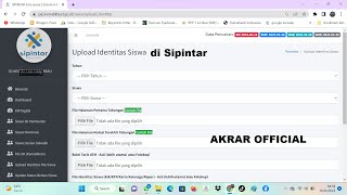 Cara Apload Identitas Siswa di Sipintar - AKRAR OFFICIAL