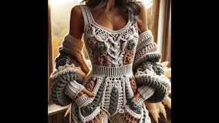 Chic Crochet Overalls: Stylish Design Inspiration #crochetfashion #crochetdesign #overall #handmade