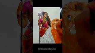 MAA DURGA FULL BODY DRAWING #shorts #durga #durgapuja