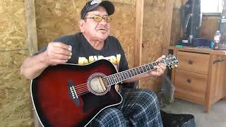 Uncle Tony playing the guitar