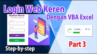 Login Web Keren Dengan VBA Excel #Part3 | How To Make Login web with VBA Excel