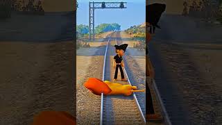 GTA V : Littlesingham SEVE HIS KID FROM TRAIN #shorts​ #gta5 #shortsfeed