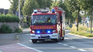 [Patientenrettung über Drehleiter | Bullhorngruß] Feuerwehr unterstützt Rettungsdienst | Gronau