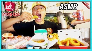 ASMR MOST POPULAR FOOD at JACK IN THE BOX (Mini Tacos, Onion Rings, Cheese Cake) MUKBANG