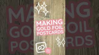 Ad/ Let’s make gold foil postcards with Adobe Express! #AdobeExpressAmbassador #AdobeExpressxMOO #Ad