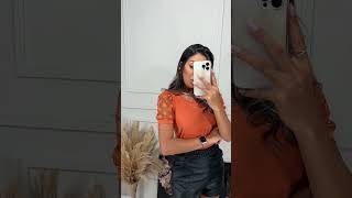 Blusa feminina com tule e perolas