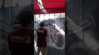 masa motor terus yang digambar #hotrod #paintjob #painting #art #mural #rockstar #airbrush