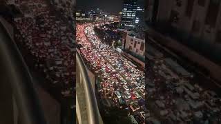 Hyderabad traffic jam during raining on 7th may 2024