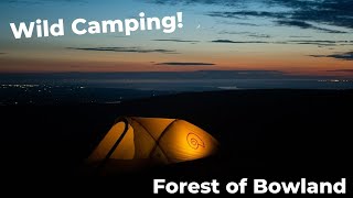 Wild Camping in the Forest of Bowland Lancashire UK (filmed Apr 2021)