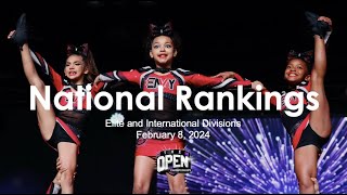 February 8, 2024 - National Rankings for Elite and International Divisions