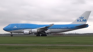 ✈Boeing 747-400 KLM ✈ Takeoff at Amsterdam Schiphol Intl. Airport