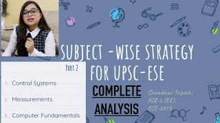 (6/10) of ESE: Subjectwise strategy| Control System| Measurements| Computer Fundamentals | EE and EC