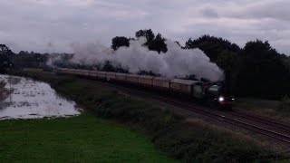 61306 Mayflower and 47810 Crewe diesel depot fly past ellerhayes bridge 9/10/24