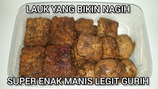 BACEMAN TAHU TEMPE TELUR. ENAK LEGIT MANIS DAN GURIH, BUMBU MERESAP