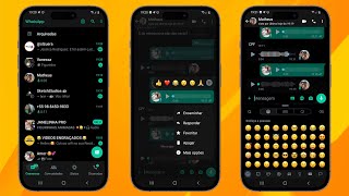 SAIU! NOVO WHATSAPP AMOLED LITE COM FUNÇÃO DE EDITAR AS MENSAGEM,FIXA CONVERSAS,DESFOQUE,EMOJIS IOS