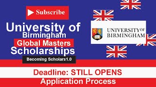 Master's Scholarship in the UK 2024 | University of birmingham