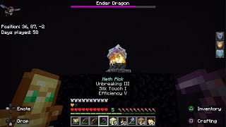 Minecraft Bedrock Edition. Ender Dragon Battle