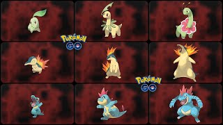 PokemonGO: Shadow Chikorita & Cyndaquil & Totodile Evolution into Meganium & Typhlosion & Feraligatr