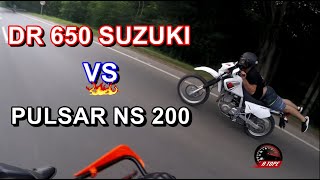 Pulsar NS 200 vs DR 650 SUZUKI (Modo suicida) | Zarzal Valle | GO PRO | A TOPE