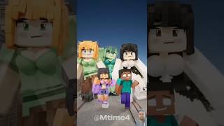 Aphmau with Alex & Herobrine Chase ONE TWO Dance | Minecraft & Fortnite