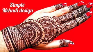 Simple Back hand side mehndi design |Karwa chauth mehndi |Easy mehndi design |Mehndi design|Mehndi