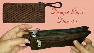 Cara Merajut Dompet Dua Sisi / Cara Merajut Dompet Dua Ruang / Dompet 2 Ruang