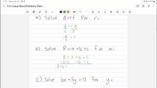 3 3 Linear Word Problems Part 1 Part 4