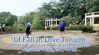 I'd Fall In Love Tonight , Line dance duet with coach, Choreo: Karen Lee, Album  '22