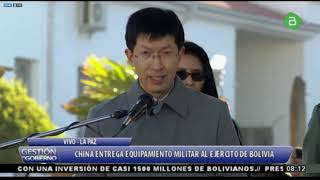 China Entrega Equipamiento Militar al Ejercito Boliviano   La Paz   Bolivia