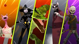 TMNT Legends Shinigami, Splinter, Casey Jones, Leatherhead, Ice Cream Kitty