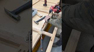 Using spacer blocks on the face frames  to keep all drawers even. Quick and easy! #woodworking