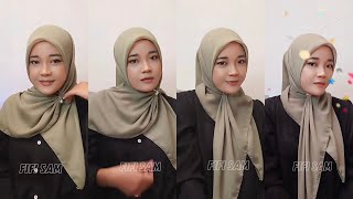 2 STYLE HIJAB SEGI EMPAT POLOS MUDAH DAN RAPI