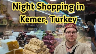 First Time Night Shopping in Kemer, Turkey 🇹🇷