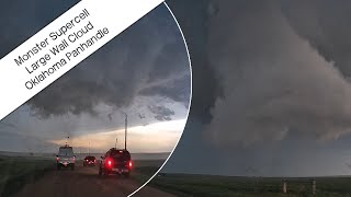 Monstrous Supercell/LARGE Rapidly Rotating Wall Cloud (Timelapse) - Beaver, Oklahoma