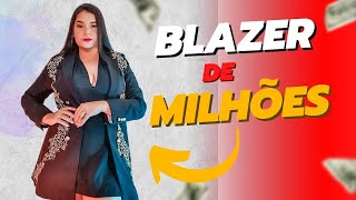 Blazer bordado com renda passo a passo