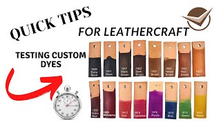 Leather-craft tips and tricks | dye test-strip