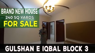 Gulshan-e-Iqbal  Brand New House For Sale Karachi I 8 MARLA I Best House Design |  Block 3