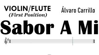 Sabor A Mi Violin Flute First Position Sheet Music Backing Track Partitura