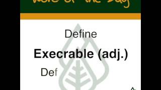 Academic Word of the Day - Execrable