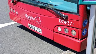 *Beast* Bluestar Dennis Trident Optare Olympus DOE37 (LX58 CYG) on the 19 to Thornhill