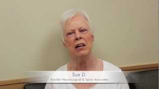 Sue D. - Patient Testimonial for Boulder Neurosurgical & Spine Associates