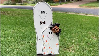 Tall Wooden Front Porch Ghosts | DIY | PICKETSBYFAITH