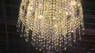 40cm pencil shaped crystal led chandelier by first class lighting ltd